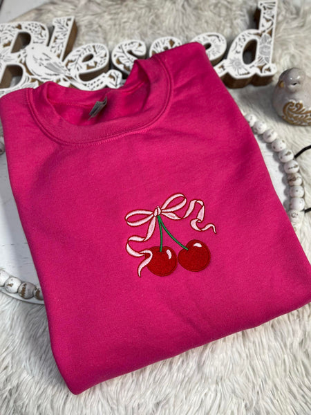 Ribbon Cherry Sweatshirt