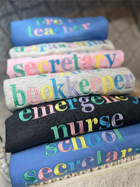 Custom Bold Colorful Font Sweatshirt