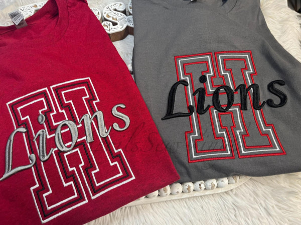 School Custom 3-D Puff Embroidery (not vinyl)