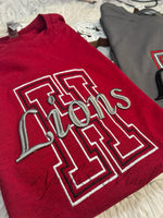 School Custom 3-D Puff Embroidery (not vinyl)
