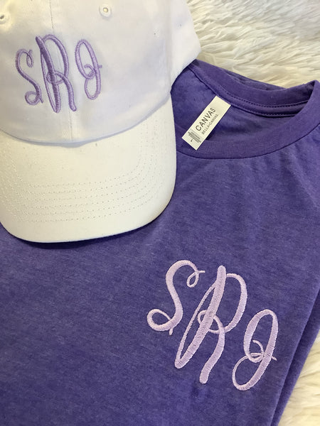 Monogram Hat and Tee Set