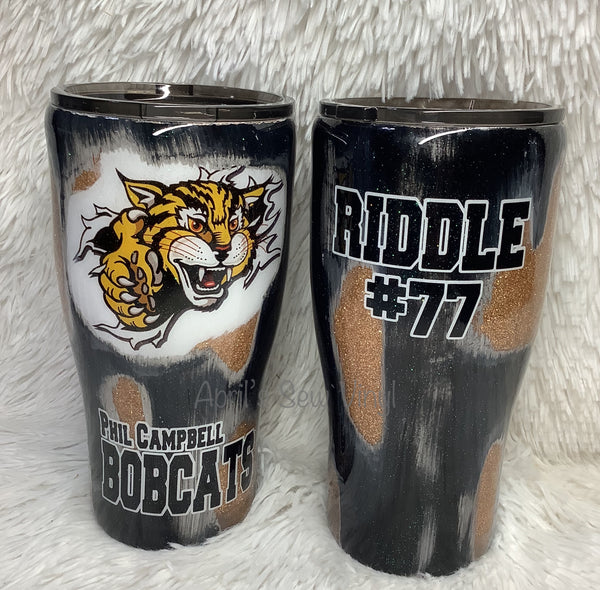 School Epoxy Glitter Tumbler