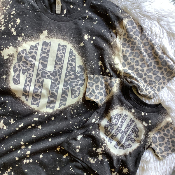 Mommy and Me bleached tee