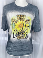 He Lives Bleached Tee